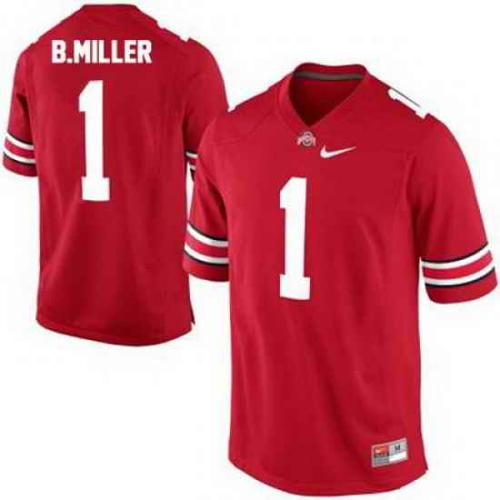 Braxton Miller Ohio State Buckeyes Nike College Football Mens  1 OSU Red Jersey Jersey